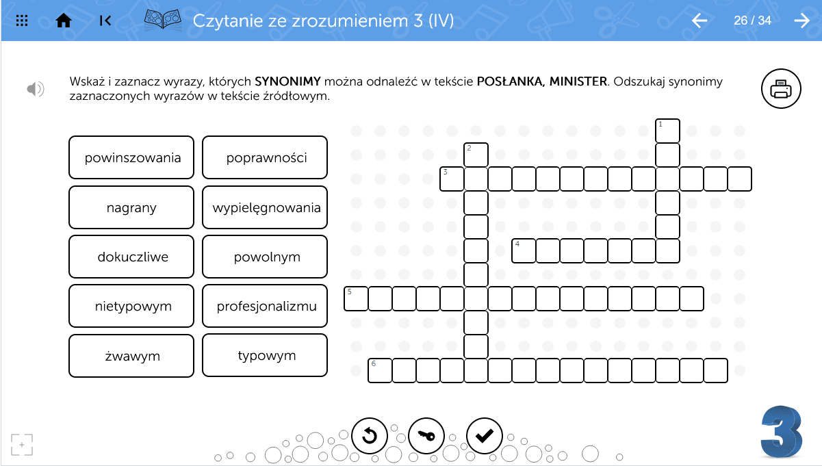 Przykładowe ćwiczenie – czytanie krótkich tekstów