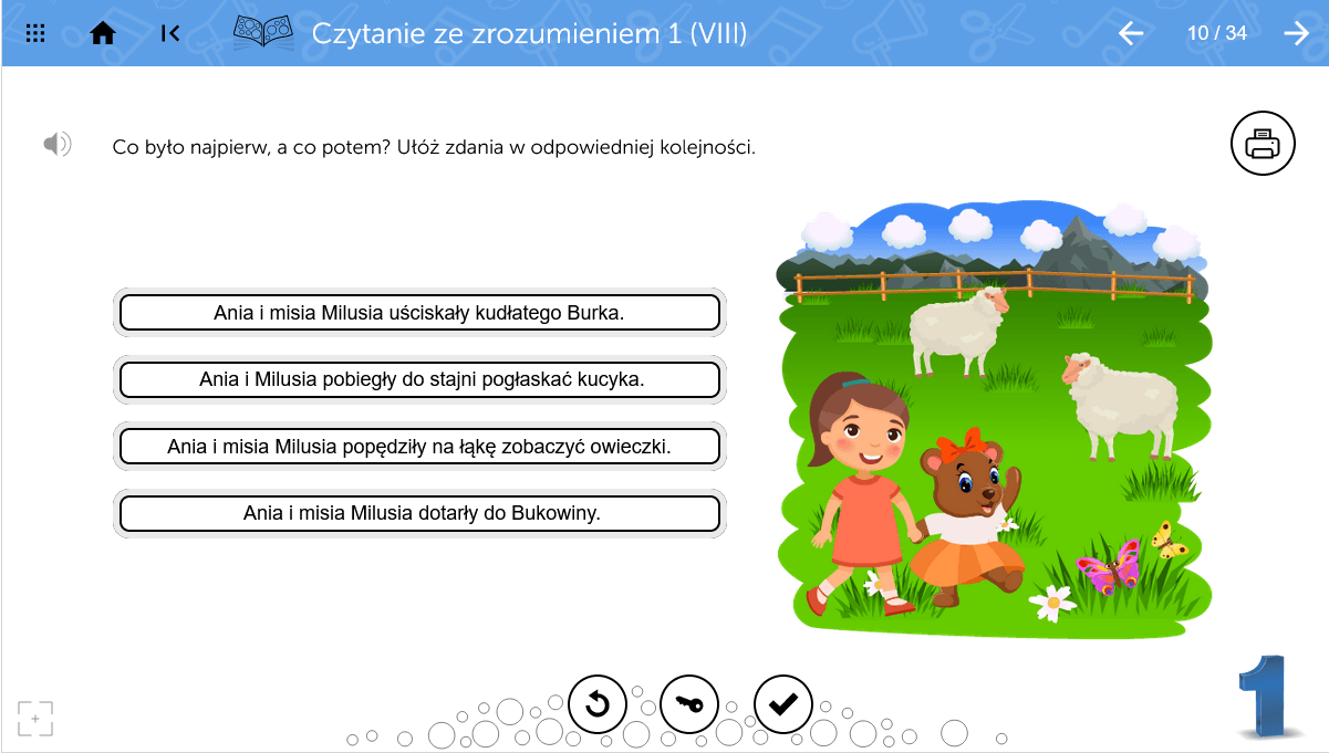 Przykładowe ćwiczenie – praca z dłuższym tekstem