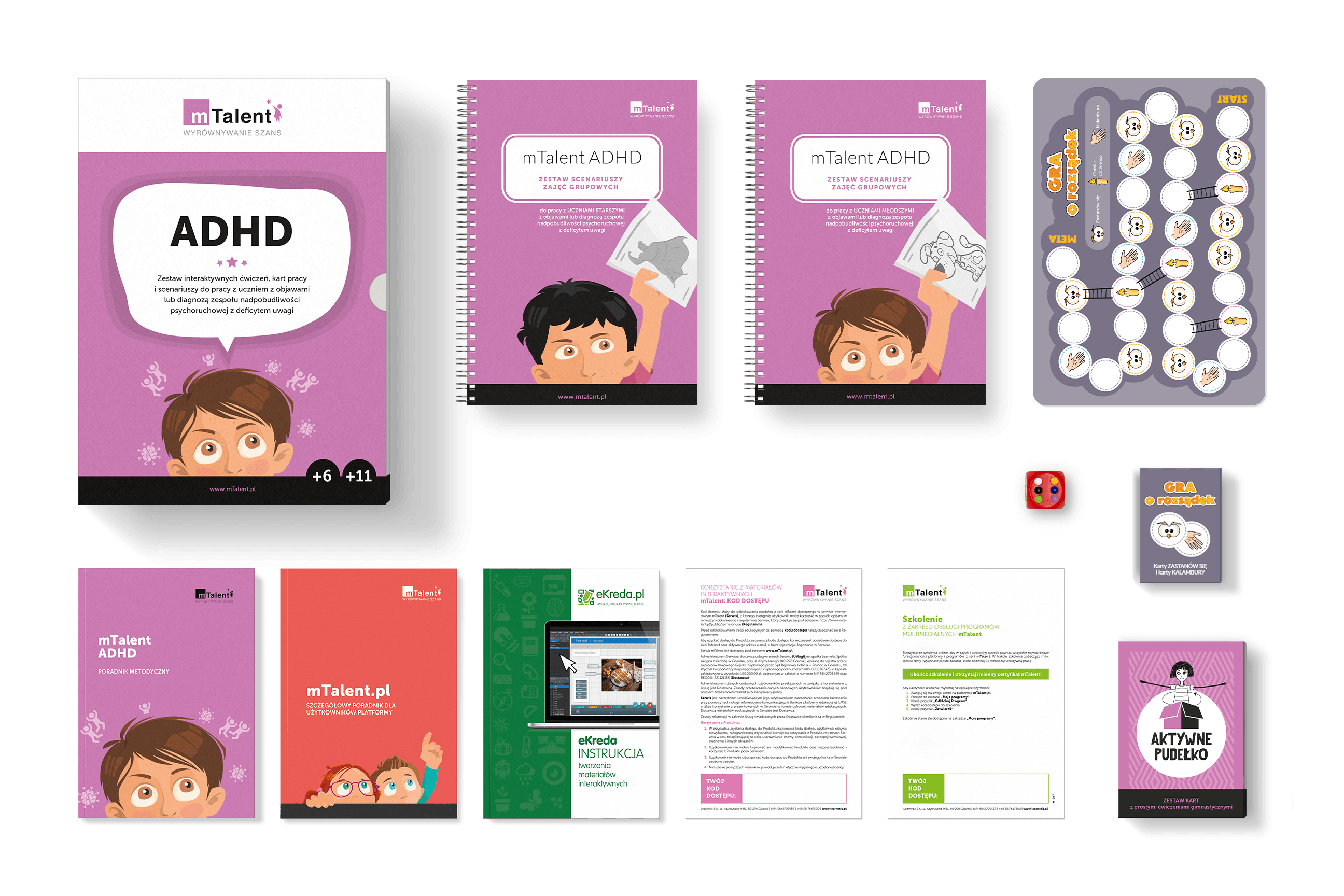 Zawartość pudełka mTalent ADHD
