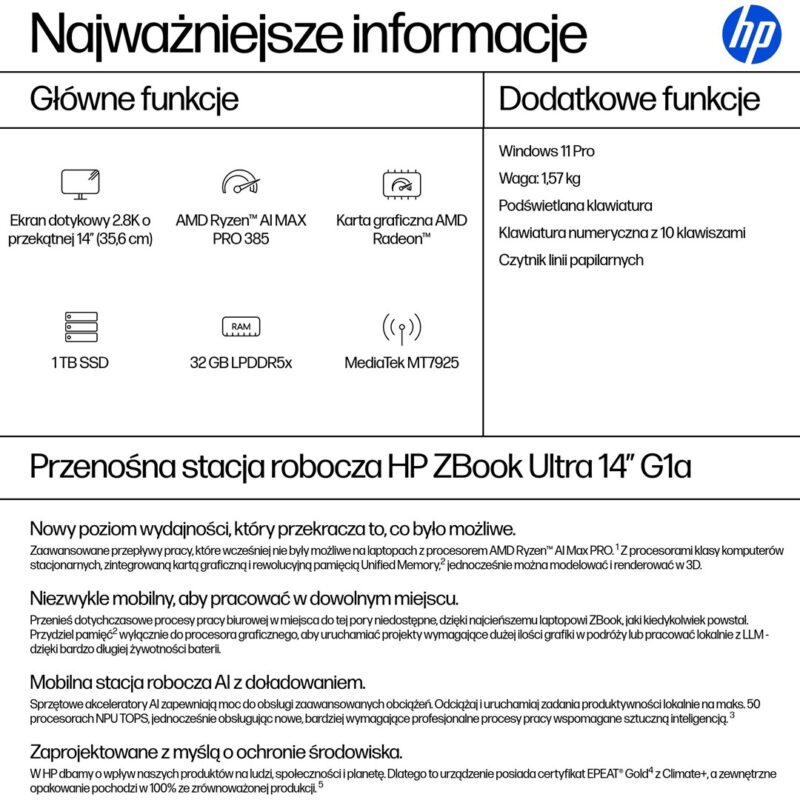 Action: MOBHP-NOT4424 HP ZBook Ultra 14 G1a | 32GB | 1TB SSD