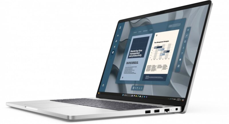 Laptop Dell Pro 16 PC16255/AMD Ryzen AI 7 PRO 350/32GB/512GB SSD CL25/16.0 FHD+ Touch/Radeon 860M/FgrPr/FHD/IR Cam/Mic/WLAN+BT/Backlit Kb/3Cell/W11P