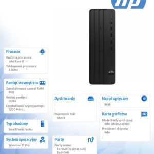 Komputer Pro SFF 290 G9 i3-14100 512GB/8GB/W11P B6ZA3ET