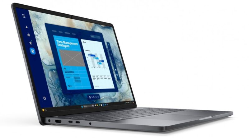 Laptop Dell Pro 16 PC16250 W11P C5 220U/16GB/512GB CL25/16.0 FHD+/Int/FgrPr/FHD/IRCam/Mic/WLAN+BT/BcklKb/3C/3YPS Magnetite color, textured finish
