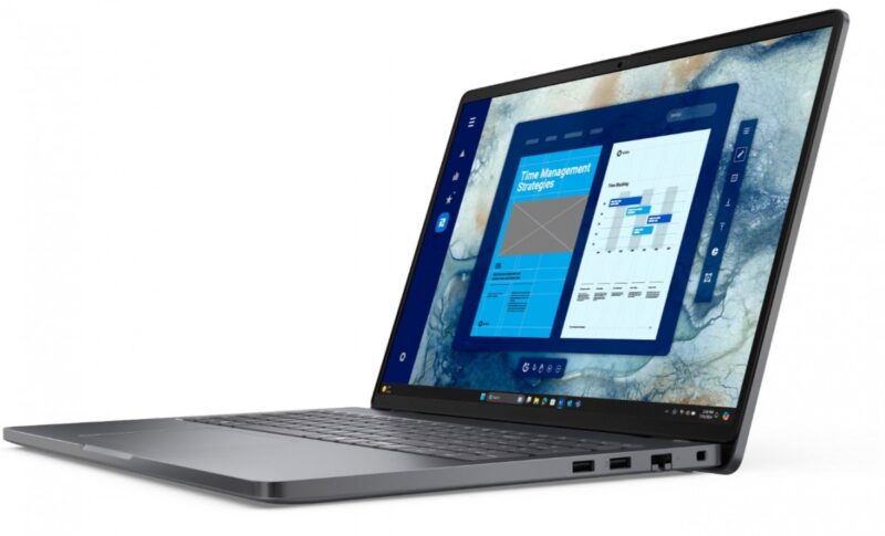 Laptop Dell Pro 16 PC16250 W11P C5 220U/16GB/512GB CL25/16.0 FHD+/Int/FgrPr/FHD/IRCam/Mic/WLAN+BT/BcklKb/3C/3YPS Magnetite color, textured finish