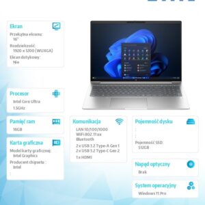 Notebook ProBook 4 G1i U5-225U 512GB/16GB/W11P/16.0   C51LSET