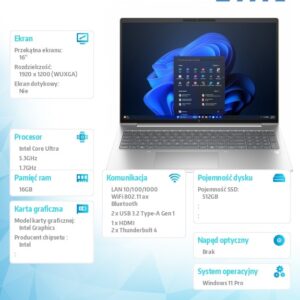 Notebook EliteBook 6 G1i U7-265U 512GB/16GB/W11P/16.0   C51GJET
