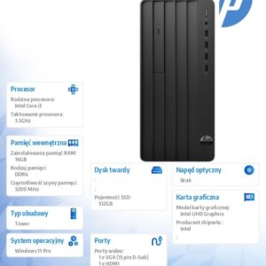 Komputer Pro Tower 290 G9 i3-14100 512GB/16GB/W11P      B6ZB0ET