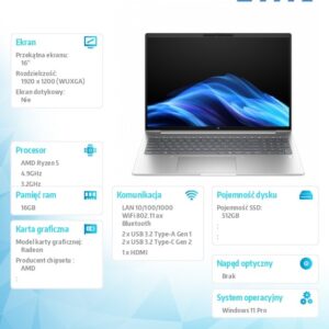 Notebook ProBook 4 G1ah R5-220 512GB/16GB/W11P/16.0   C51HKET