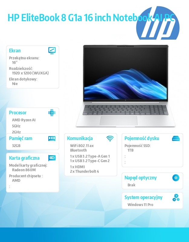 Notebook EliteBook 8 G1a RAIP350 1TB/32GB/W11P/16.0   C51HDET
