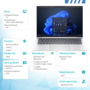 Notebook EliteBook 8 G1i U7-258V 512GB/32GB/W11P/14.0   C51H6ET