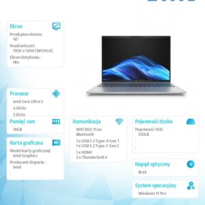 Notebook EliteBook 8 G1i U5-225U 512GB/16GB/W11P/16.0   C51FXET