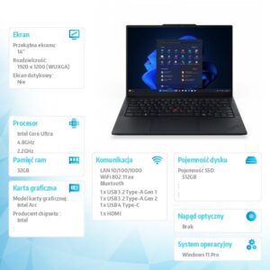 Laptop ThinkPad E14 G7 21U2002DPB  W11Pro Ultra 7 258V/32GB/512GB/14.0 WUXGA/Black/1YR Premier Support + 3YRS OS + CO2 Offset