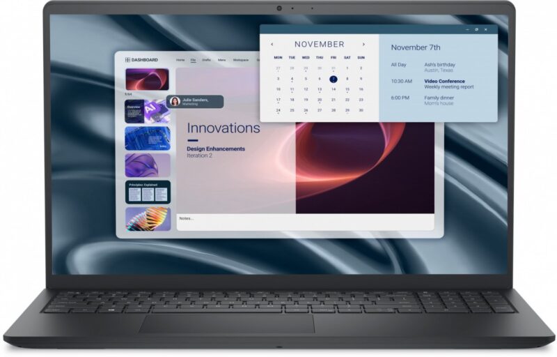 Laptop Dell Pro 15 Essential PV15250 W11P i5-1334U|8GB|512GB|Intel UHD|FgrPr|WLAN+BT|15.6 FHD|BcklKb|3C|65W|3YPS Carbon Black (Plastic)