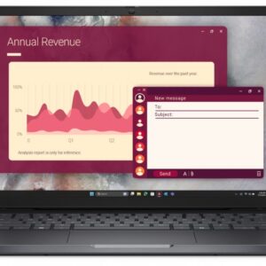 Laptop Dell Pro 14 PC14250 W11P C7 150U/16GB/512GB CL25/FgrPr/FHD IR Cam&Mic/WLAN+BT|14.0 FHD+|BcklKb/3C/65W/3YPS Magnetite color, textured finish