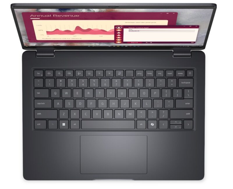 Laptop Dell Pro 14 PC14250 W11P C7 150U/16GB/512GB CL25/FgrPr/FHD IR Cam&Mic/WLAN+BT|14.0 FHD+|BcklKb/3C/65W/3YPS Magnetite color, textured finish