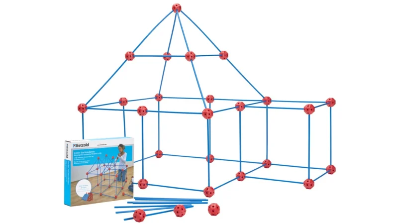 Zestaw konstrukcyjny do geometrii – 77 elementów do budowania brył